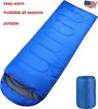 Outdoor Envelope Sleeping Bag Waterproof Warm Adult Camping Hiking for 4 Season