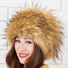 New Womens Winter Hat Fashion Faux Fur Hat Fox Fur Warm Outwear Thicken Warm Hat
