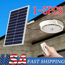 Solar Panel Powered Light Pendant Ceiling Lamp Indoor Outdoor Garden Shed Barn