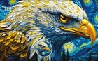 Hayleybug Mint The Sky Never Blinked Starry Night Eagle 1 Gram .999 Silver round