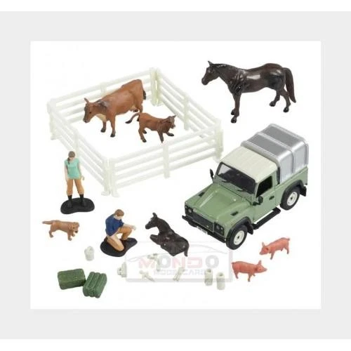 1:32 GRAN Bretaña Land Rover Land Defender 90 Pick-Up + Animales y Figura. 1984 LC43385 Foto 2 de 2