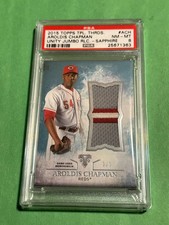 2015 Topps Triple Threads - Aroldis Chapman #UJR-ACH Unity Jumbo Relic /3 PSA 8