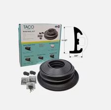 TACO Marine Semi Rigid Rub Rail Kit - Black W/Black Insert 50'- V11-9795BBK50D-2