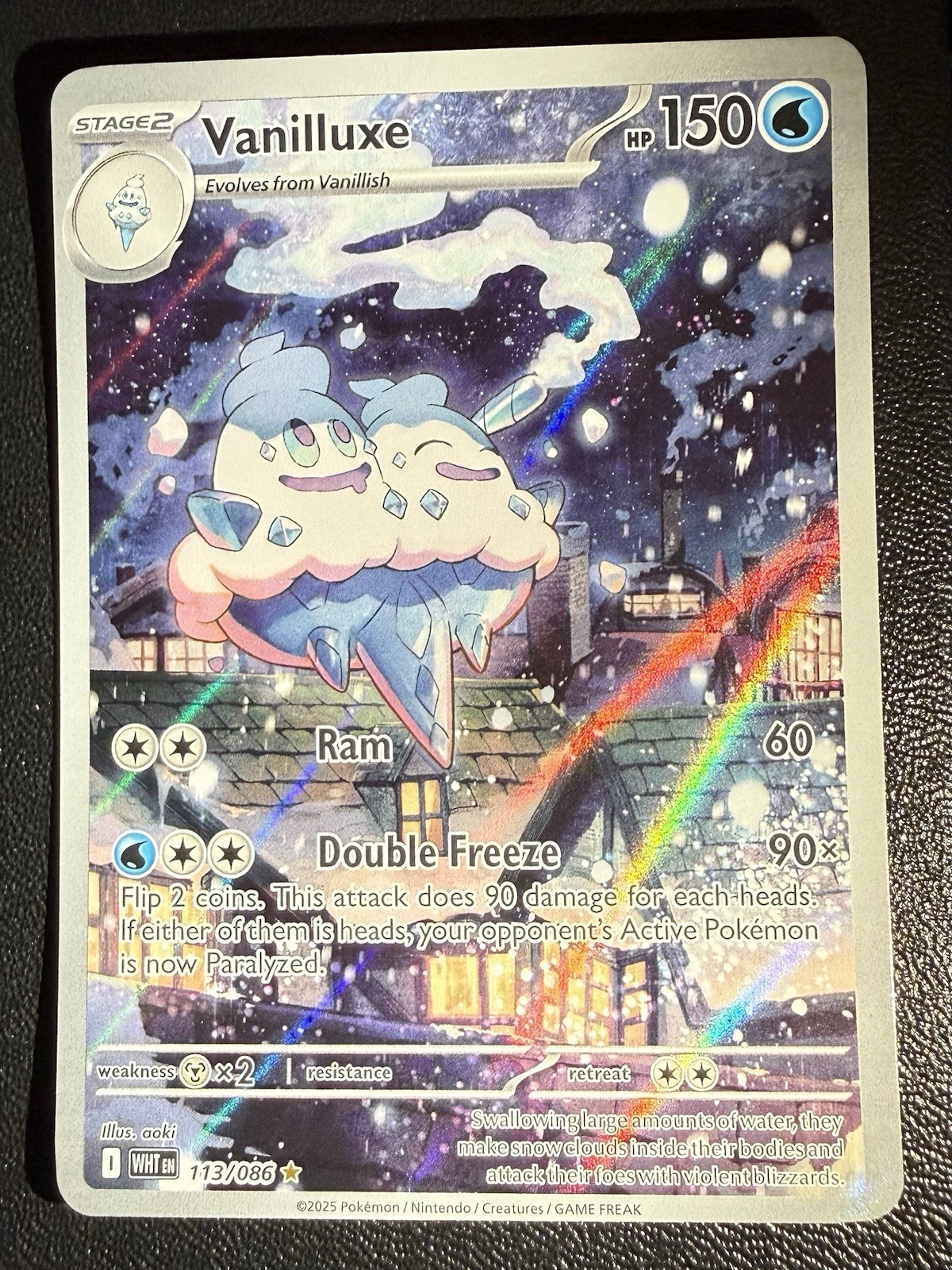 Vanilluxe 113/086 IR Illustration White Flare Pokemon TCG NM Condition
