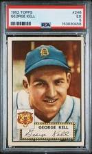 George Kell 1952 Topps Baseball Card #246. PSA 5. Excellent