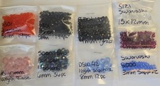 NOS Vintage Swarovski Bead Lot In Various Colors And Sizes.