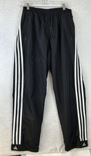 Vintage Adidas Breakaway Track Pants Men  s Size L 90s Sports Retro Striped Black