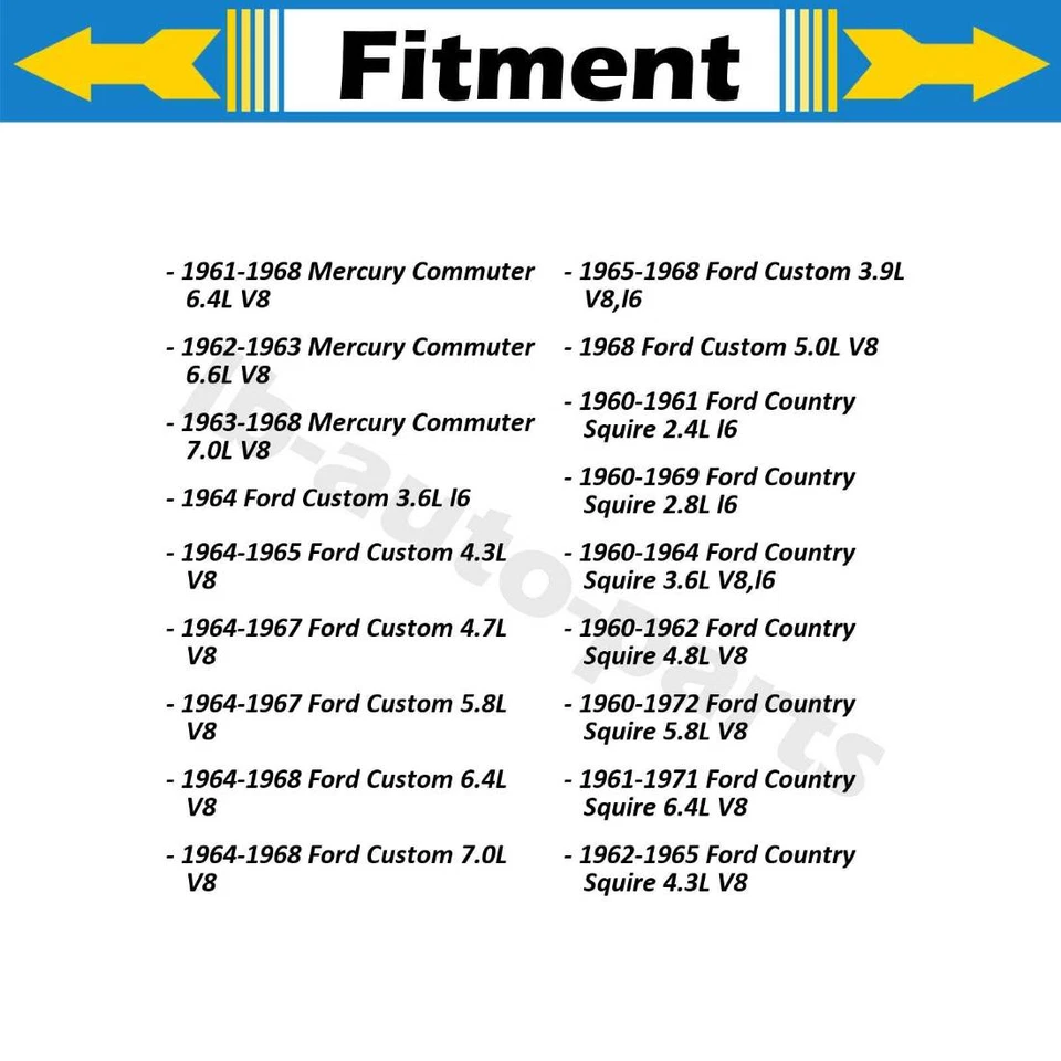 Cilindro de rueda de freno delantero 2x para Mercury Commuter 3,6 L 1961-1962 Foto 2 de 4