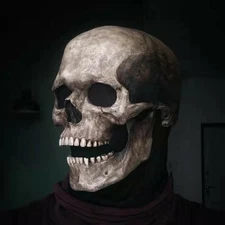 Horrific Human Skull Mask Skeleton Head for Halloween Costume Props High Quality