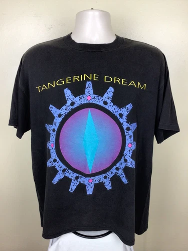Tangerine Dream Concert T-Shirt Black XL 90s Rockoo 1990s vintage concert t-shirt, vintage, size XL, single stitch, B+ condition