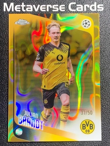 2025-26 Topps Chrome UCC Julian Brandt Gold Lava Refractor 37/50 SP