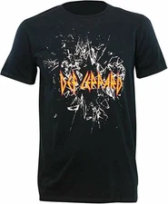 Def Leppard Shatter Logo T-Shirt | Classic Rock Heavy Metal Band Tee Size S-4xL