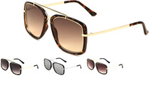 Sunglasses Square UV400 Protection Trendy Male Flat Mirror Hip Hop Street Wear