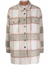 Closed Women Italian Fabric Titania Plaid Wool Shirt Jacket - Size Xs