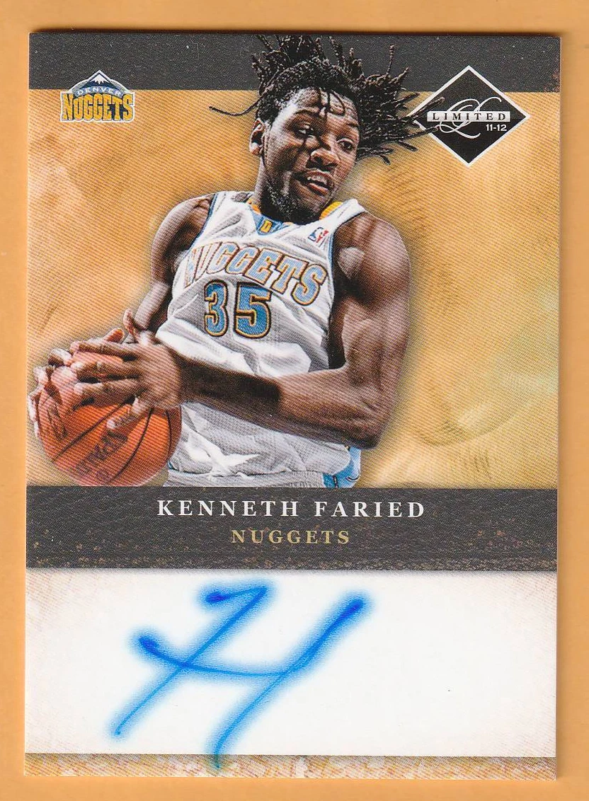 Kenneth Faried Denver Nuggets AUTO 2011-12 Limited Redemption Morehead State