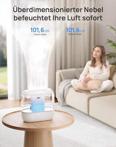 Dreo Humidifiers for Bedroom, Top Fill 4L Supersized Cool Mist Humidifier,... - Picture 7 of 12