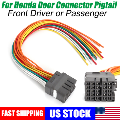 #ad #ad Fit Honda Civic CRV Door Connector Pigtail Wire harness Front Driver Passenger $17.99
