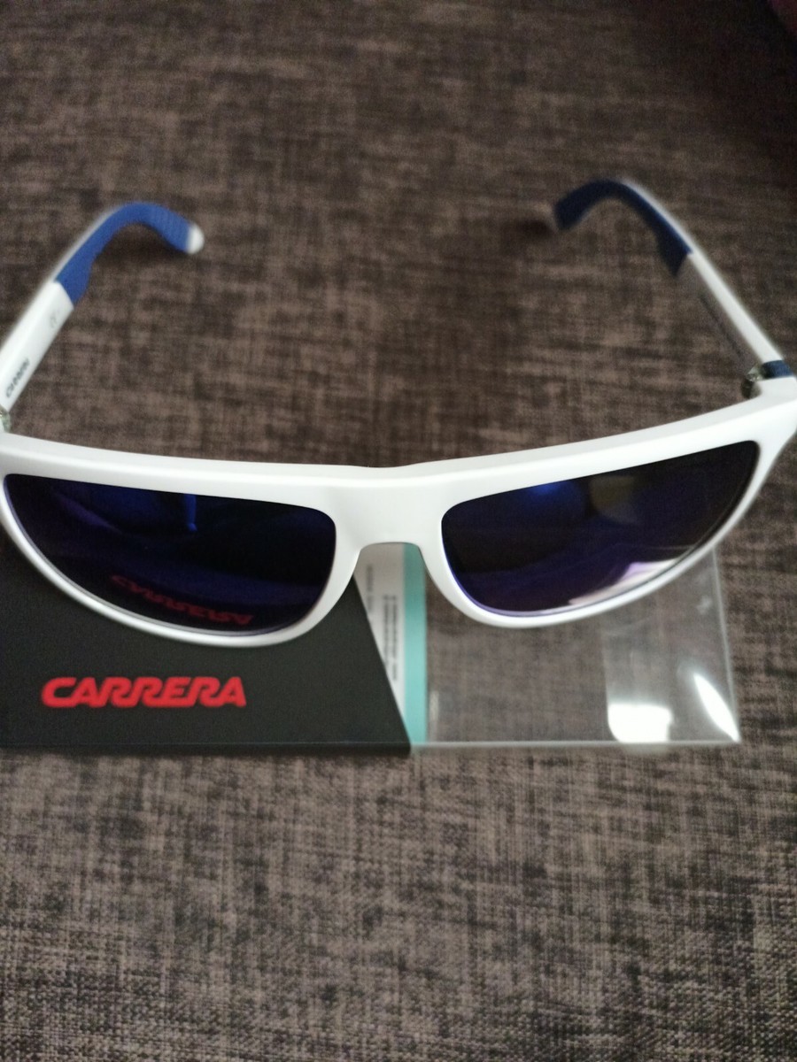 Occhiali da sole uomo carrera Bianco Specchiato blu