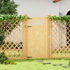 Solid Wooden Garden Gate Tall/Small Pedestrian Side Gates Patio Yard Fence Doors