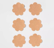 NIB 3 Pairs Fashion Forms Sz XL Full Figure BREAST PETALS Nude One Time Use
