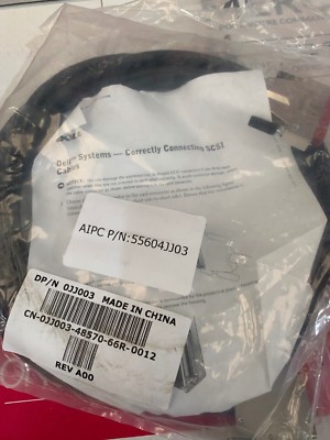Dell 0JJ003 13ft Vhdci-68pin Hd68 Ultra 320 SCSI Cable for External Tape Drives