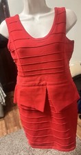 Red bodycon pencil dress size L/XL
