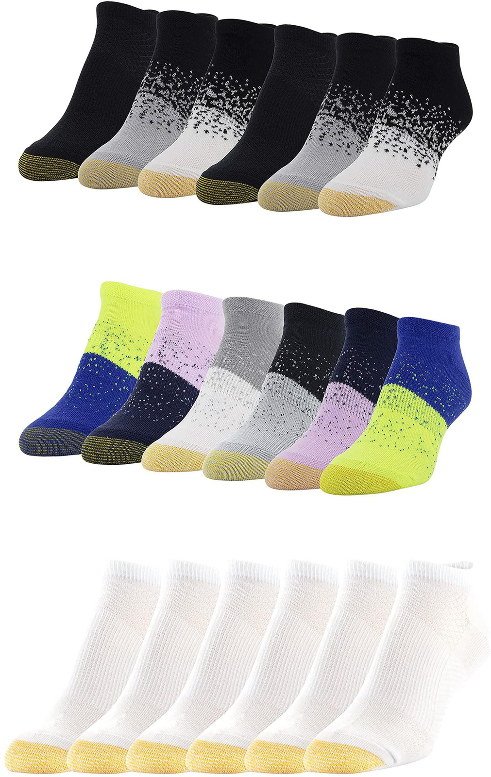 Gold Toe Women's No Show Sport Socks with Arch Support (6 Pairs) eBay