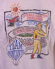 vintage 90s 1997 Team Monsanto T-Shirt Juvenile Diabetes Walk Fundraiser L