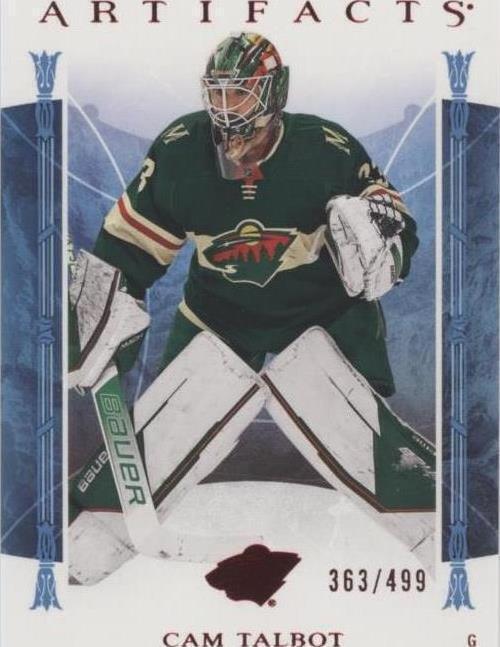 Ruby Talbot 2022-23 Upper Deck Artifacts - Goalies Cam Talbot #140 Ruby /499 for ...