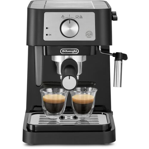 Delonghi Stilosa Barista Espresso Machine &amp; Cappuccino Maker - Black/Si EC260.BK