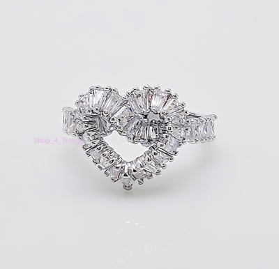 New 100% SWAROVSKI 5648293 Rhodium White Gems Heart Matrix