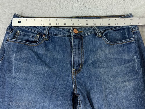 Hillard And Hanson Pants Womens 12 Blue Denim Jeans Premium Bootcut Cotton Blend - Picture 14 of 15