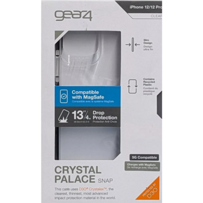 Gear4 Crystal Palace MagSafe Case for iPhone 12 / 12 Pro (6.1'') Clear D3O