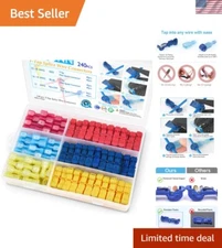 Versatile 240-Piece T Tap Connectors Kit - Ideal for Automotive and Home Wiring