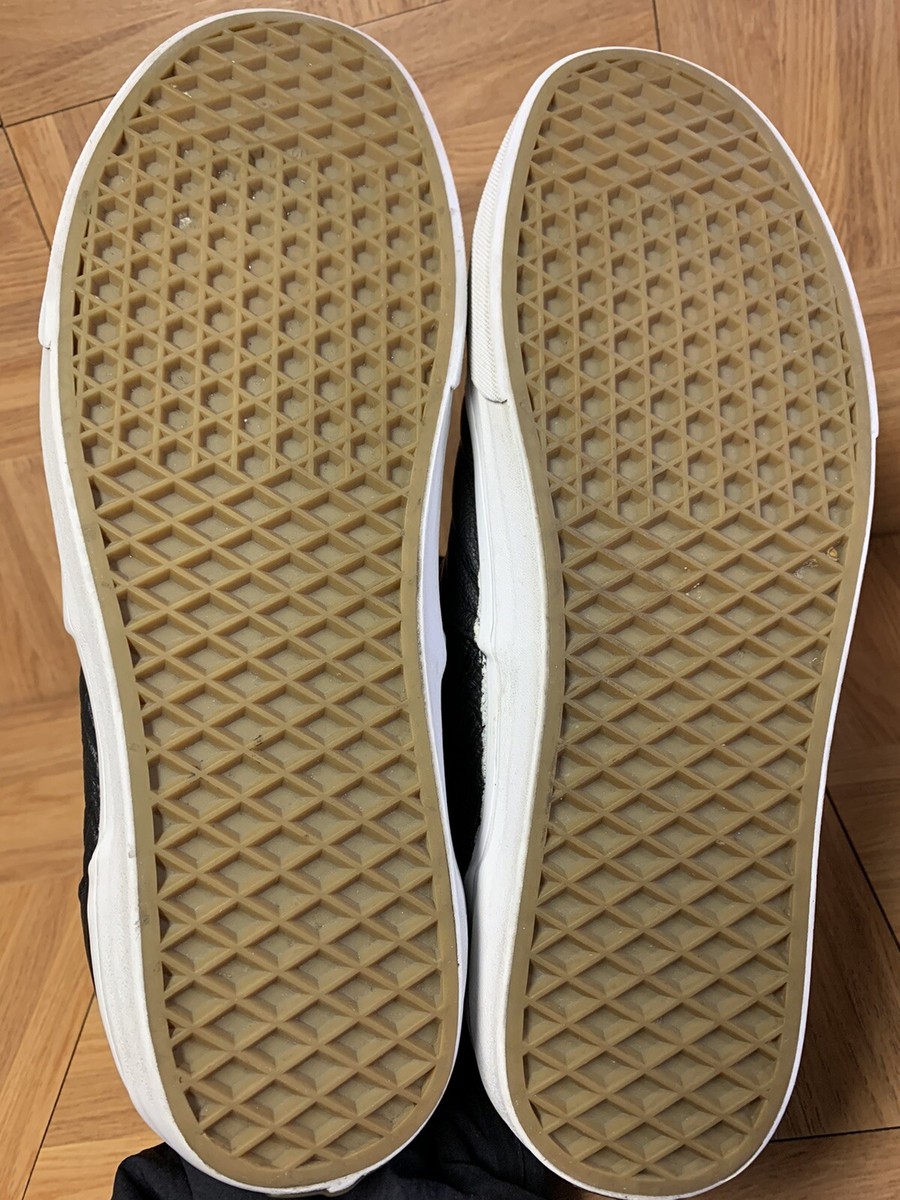 RARE🔥 VANS Era Tumbled Black Leather Wheat Brown Sz 12 RARE🔥 VANS Era Tumbled Black Leather Wheat Brown Sz 12
