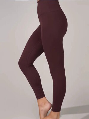 NWT Yogalicious Lux Hi Rise Ankle Carbon Lux Legging Wine Fig Galaxy $78 Medium