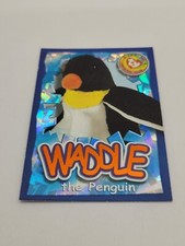 Waddle the Penguin ty Beanie Babies Orange Wild Card 272