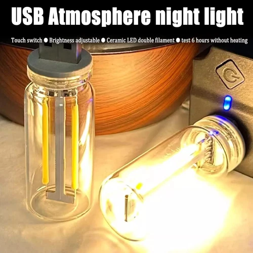 2X Retro Car Lamps USB LED Car Interior Atmosphere Lights Plug-in USB Night Lamp - Bild 14 von 28