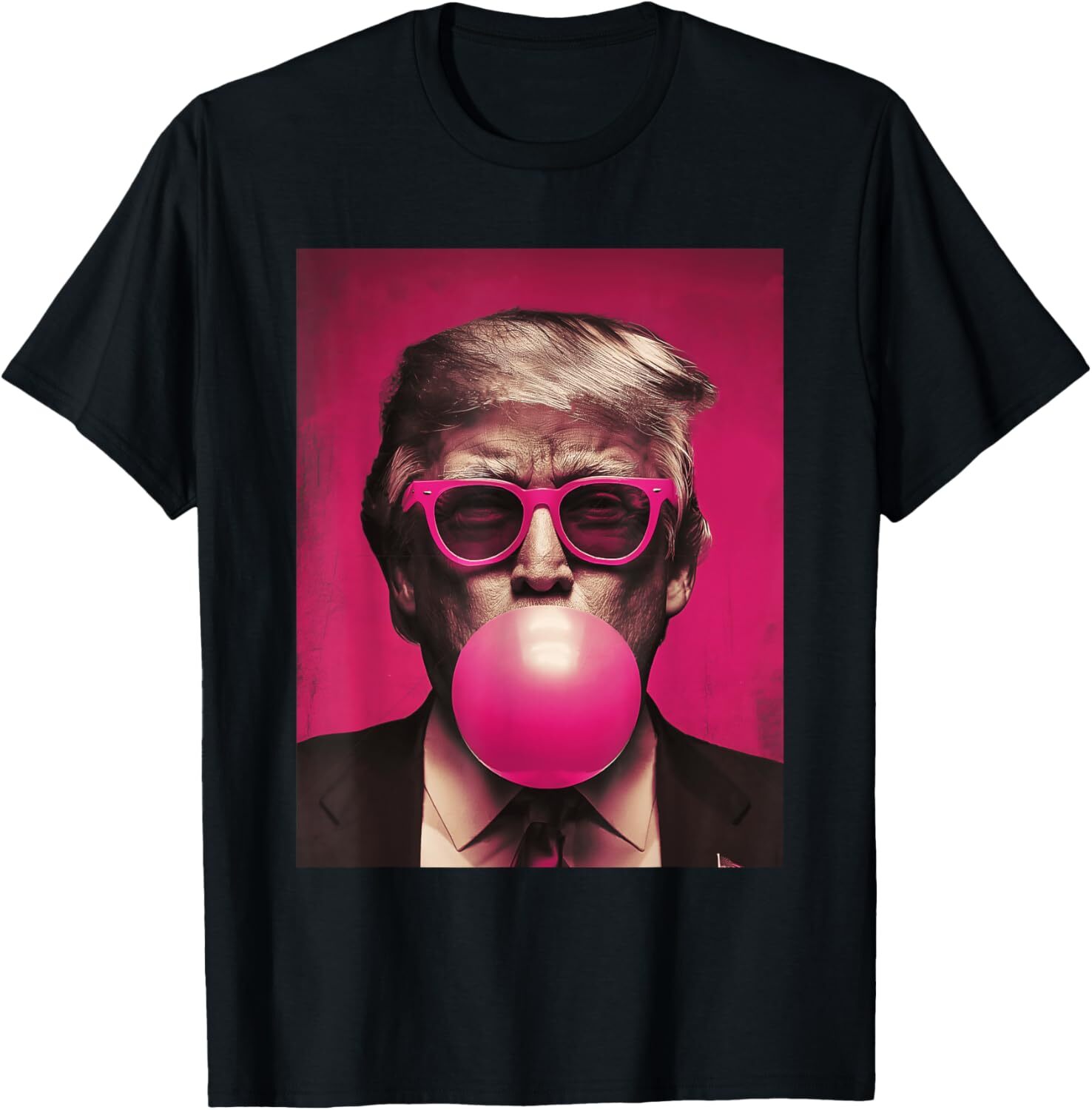 Pink Sunglasses Trump Bubble Gum Graphic T-Shirt Hoodie