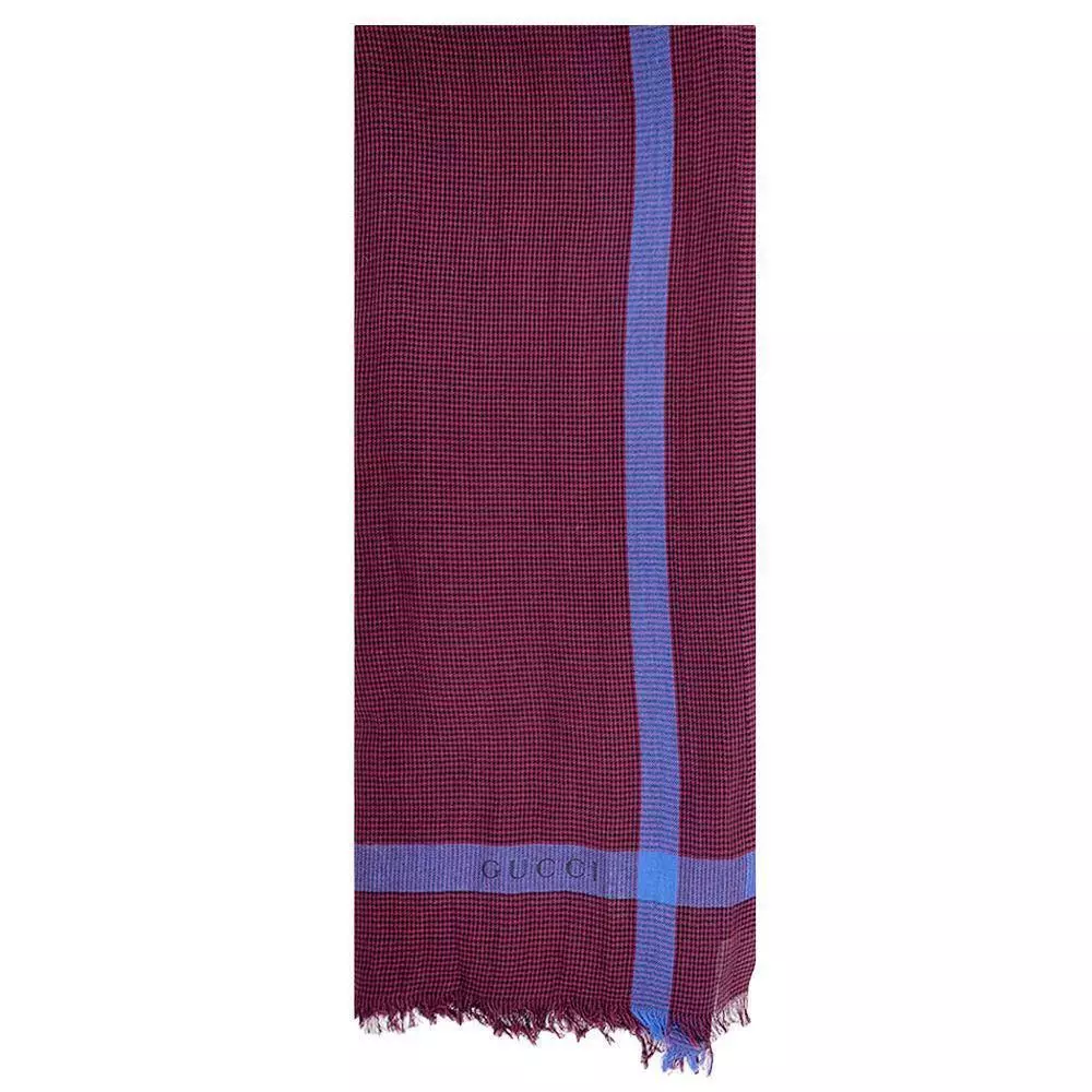 Écharpe lévrier unisexe Gucci Walden en coton rouge bleu