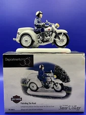 Dept. 56 Snow Village Accessory "Patrolling the Road/Harley Davidson" #54971