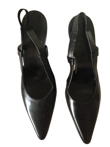 Furla Black Leather Slingback Shoes - Picture 3 of 4