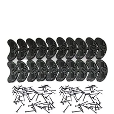 10 Pairs Rubber Shoes Heel Taps Tips Repair Pad Replacement with Nails