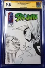 Image Comic Book Spawn #1 CGC Graded 9.8 Signed Auto Sketch Esau Isaac Escorza