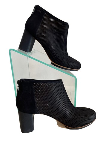 Camper Myriam Black Nubuck Perforated 