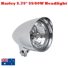 Chrome Tri Bar 5.75" Alloy Billet Headlight Harley HD Dyna Sportster FX Softail