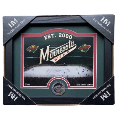 Minnesota Wild Photo Frame W/Minted Coin Highland Mint 11''X9'' NHL Licensed New