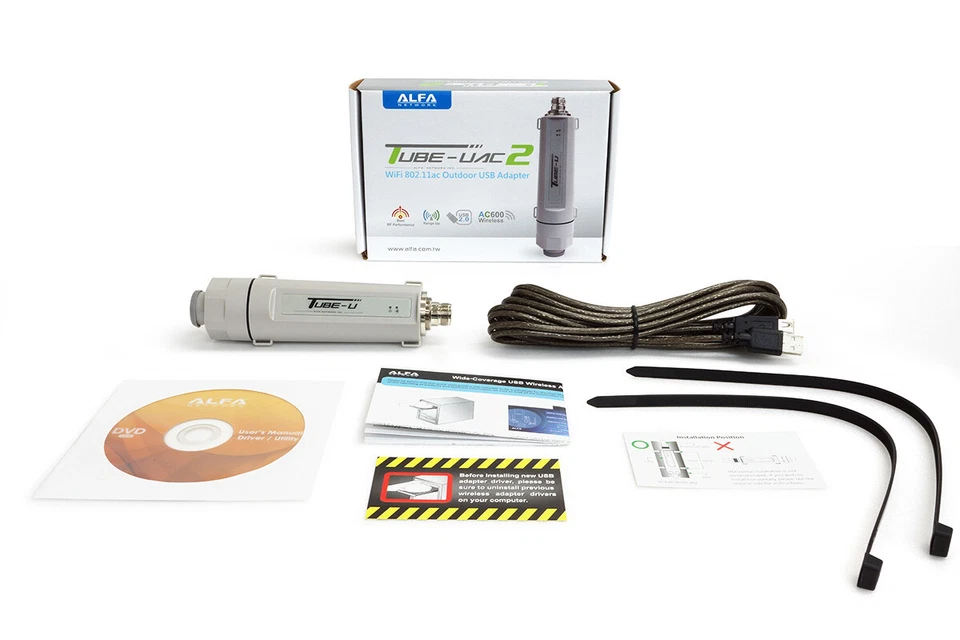 Alfa Tube-UAC2 802.11ac Dual Band 2,4 5GHz Outdoor Long Range Client USB Adapter - Bild 4 von 4