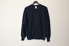 Vintage 90s USA Made Jerzees Navy Sweatshirt Blank - XL