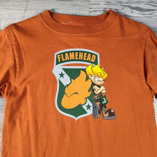 Vtg 90s JNCO Jeans Flamehead USA Skate Graphic T Shirt Kids Youth Medium Boys - Picture 2 of 9